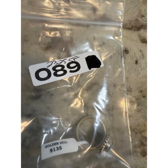 Handcrafted Sterling Silver Golden Hill Turquoise Adj Ring Solid Back Southwest - Picture 9 of 9